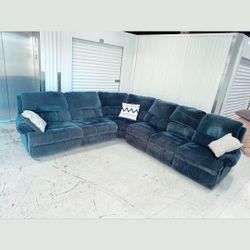 Comfy Nice Sectional  Blue Couch 