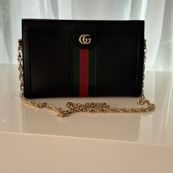Gucci, Ophidia, GG Supreme, Leather Chain Shoulder Bag