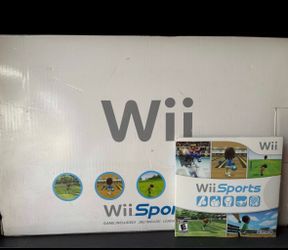 Wii complete in box with Wii sports