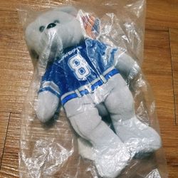 Authentic Cowboys Team Beans 1999 #8 Troy Aikman Beanie Bear, Stuffed Cowboy Bear Beanie Baby