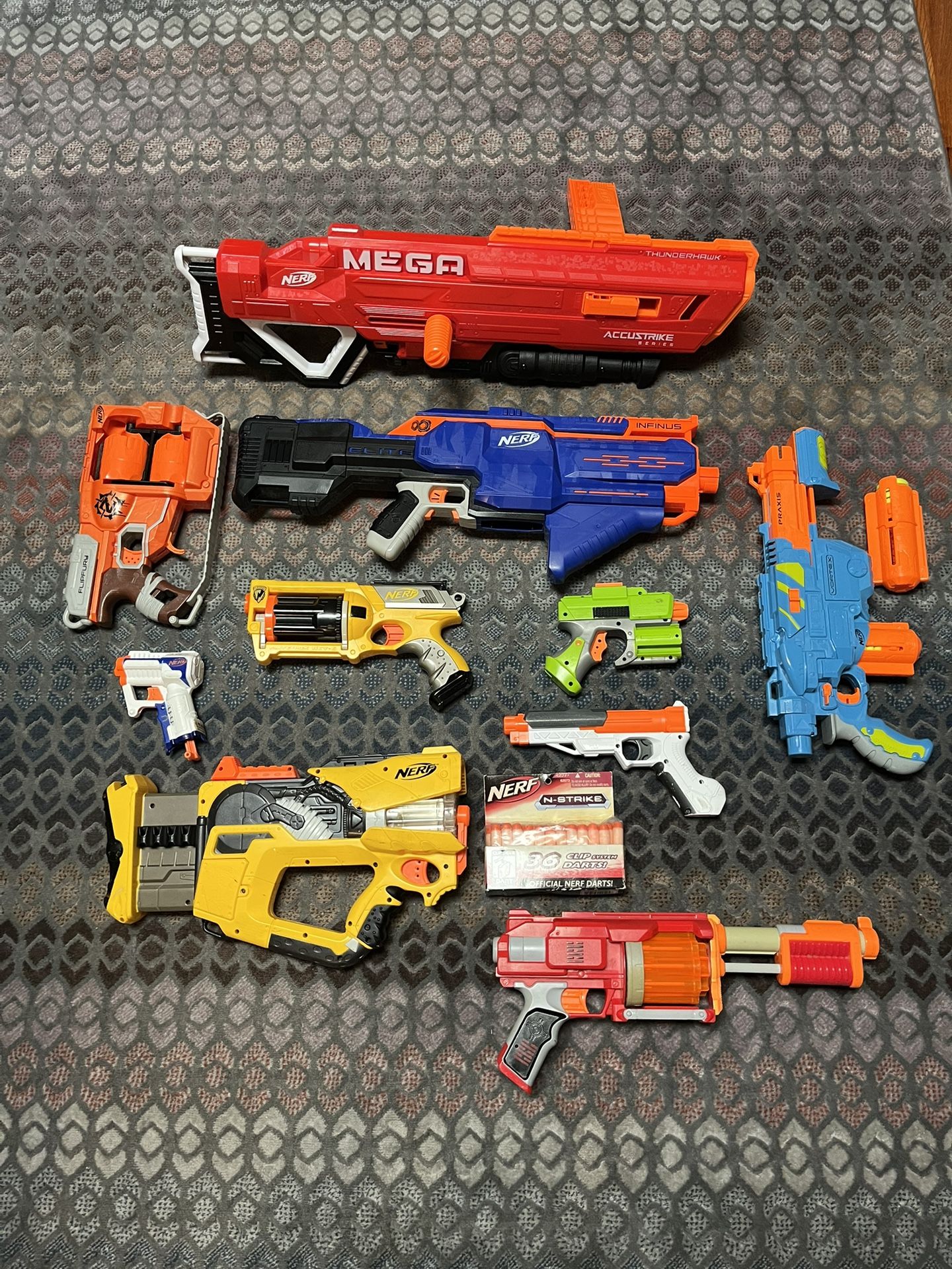 10 Nerf Guns - $30
