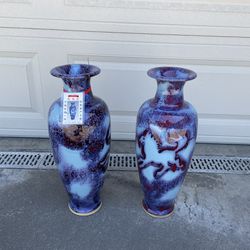 2 Antique Porcelain Vases