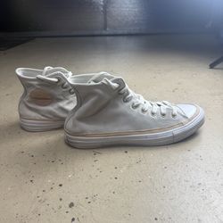 Converse white high-top sneakers
