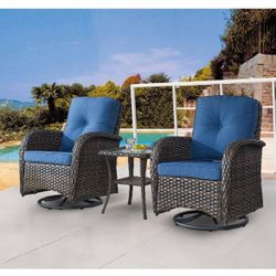 3 Piece Wicker Rocking Armchair  (NEW)