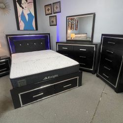 Ashley Modern Bedroom Set With Storage In bed! 