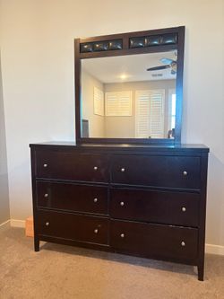 Dresser with mirror
