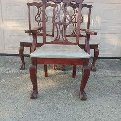3 Chippendale chairs