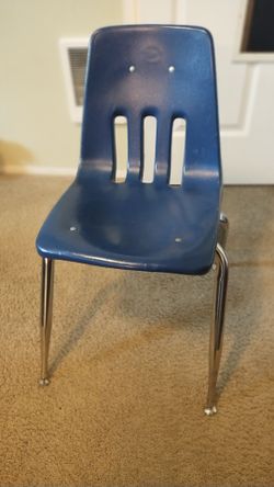 Blue school chair
