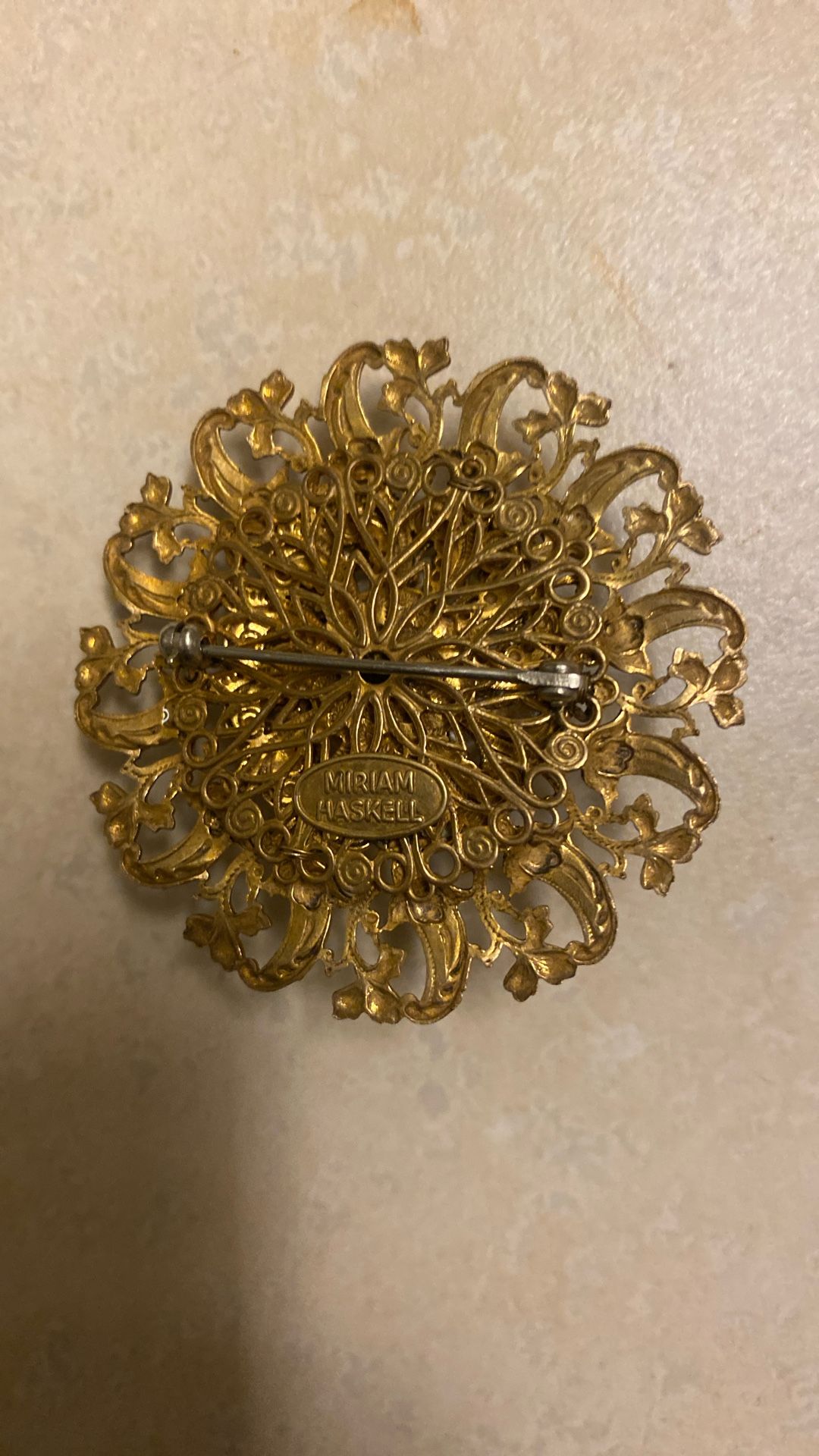 Miriam Haskell Pearl Brooch 