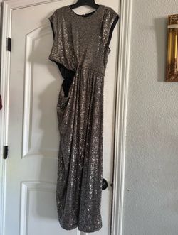 The Drop Sequins Slit Dress Large