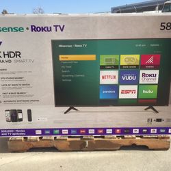 58” inch Hisense Smart Roku UHDTV 4K 