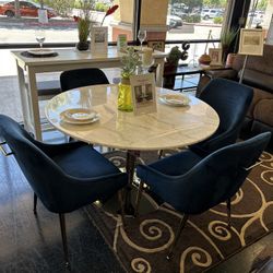 5pcs Dining Set ((Table & 4 Chairs))