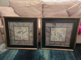 Matching Framed Bird Wall Art Set – Elegant Home Decor
