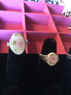 Handmade china jewelry in silver