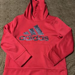 Adidas Red Hoodie - S (8)