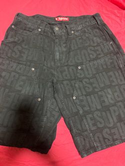 Supreme Repeat Jacquard Double Knee Denim Short