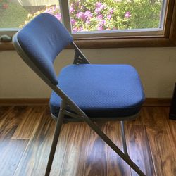 Cushioned Padded Tubular Steel  Deluxe Folding Chair Reinforced Frame