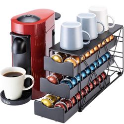 Nespresso Pod Holder Vertuo Pod Drawer Large Mullti Tier Coffee Pod Holder