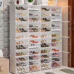 Portable Shoe Rack Shoe Storage Shelf(96or More Pairs)Shoe Cabinet DIY Free Standing Shoes Rack for