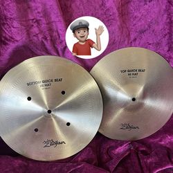 🔥 New Zildjian “Quick Beat” Hi Hat Cymbals Drum Set Drums