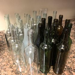 Empty Wine Bottles For DIY Projects 