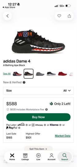 ADIDAS DAME 4 BAPE