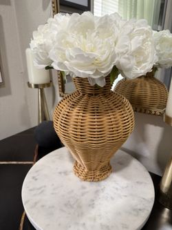 Woven Rattan Vase 