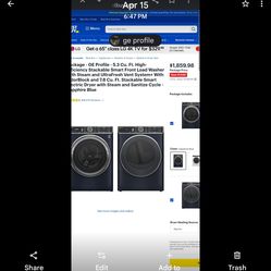 Ge profile electric washer and dryer 7mths old