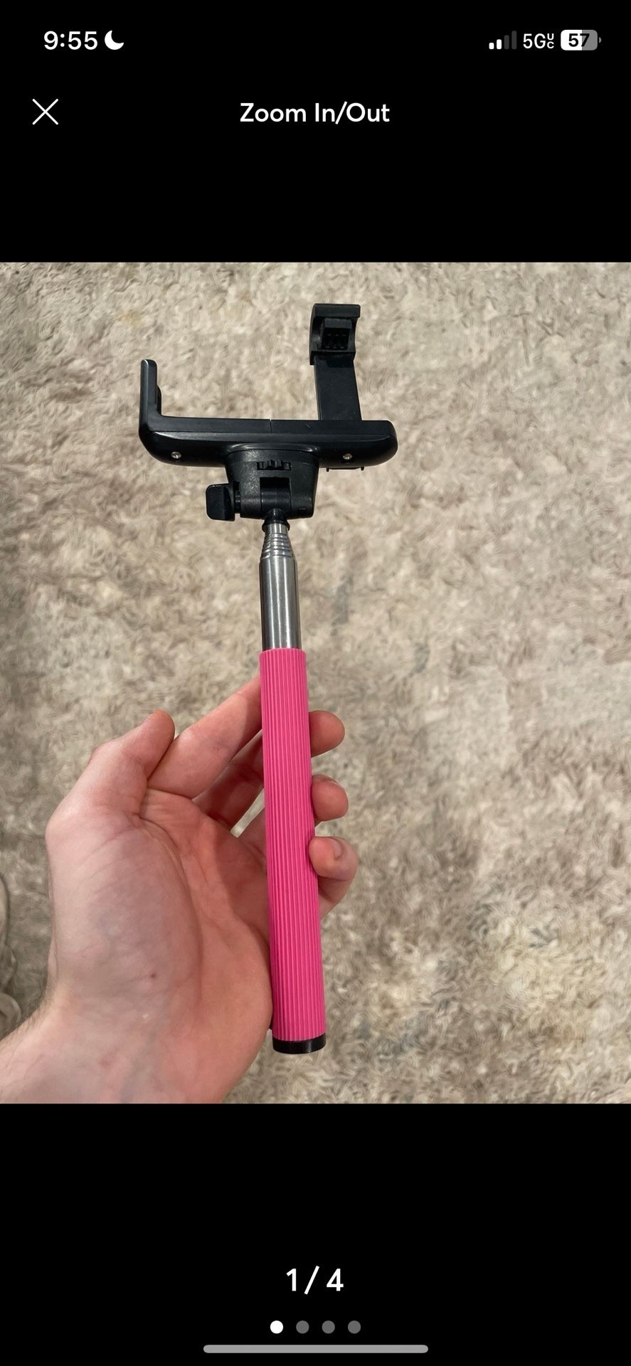 Pink Phone Gopro Holder Selfie stick