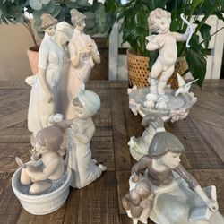 Lladro Figurine Collection 4 Pieces Retired Spain Vintage Rare