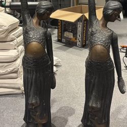 Two Beautiful Bronze Statues