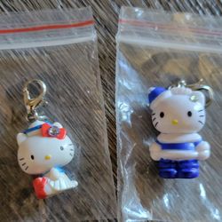 2 AUTHENTIC SANRIO HELLO KITTY CHARM 