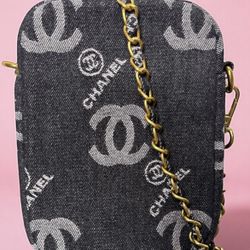 Gift With Purchase Black Denim Crossbody Bag