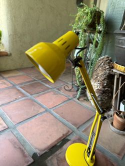Mid Century Post Modern Electrix Yellow Swing Arm Desk Lamp