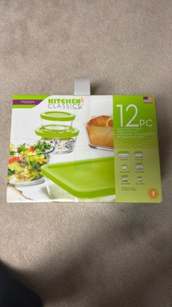 Kitchen Classics 12-Piece Glass Food Storage Set