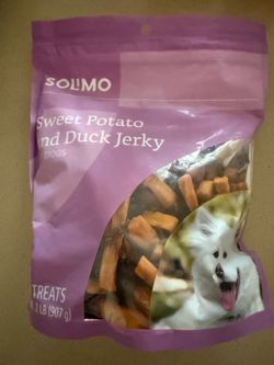 Amazon Brand - Solimo Sweet Potato & Duck Jerky Dog Treats, 2 pounds