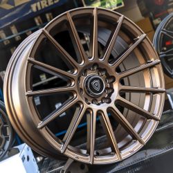 4 NEW Wheels, Sport Styled Rims 17x7.5 (5x114.3/100) Matte Bronze Wheels (Set of 4) Only $799