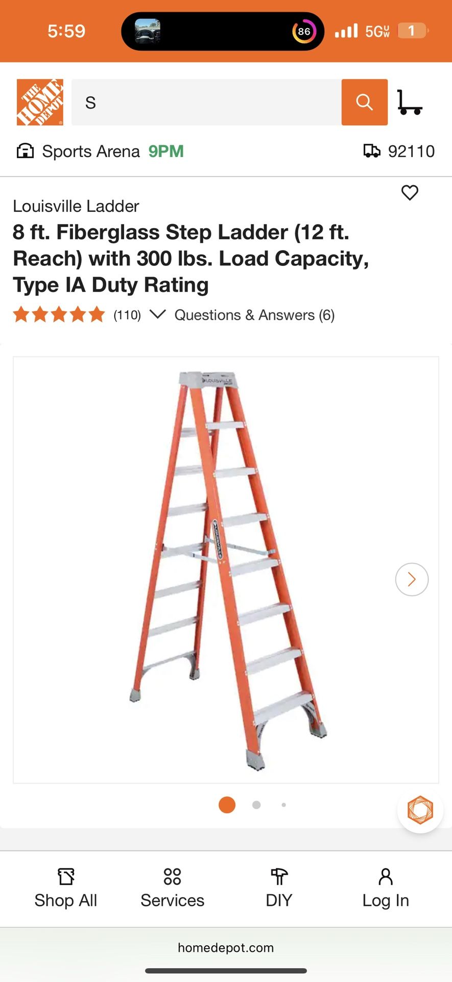 6ft Louisville step ladder