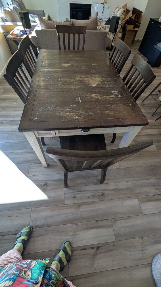 Kitchen Table And Six Chairs