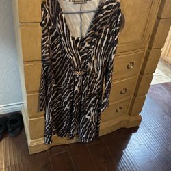 Animal Print Jersey  Dress