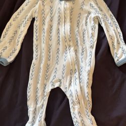 11 Cloud Island Modal/Bamboo Baby Boy Sleepers