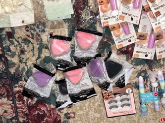 New makeup hair clips & headbands lip gloss  ect