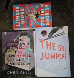 3 Books - (Re)born in the USA - The Ski Jumpers, A Novel - Your Emergency Contac