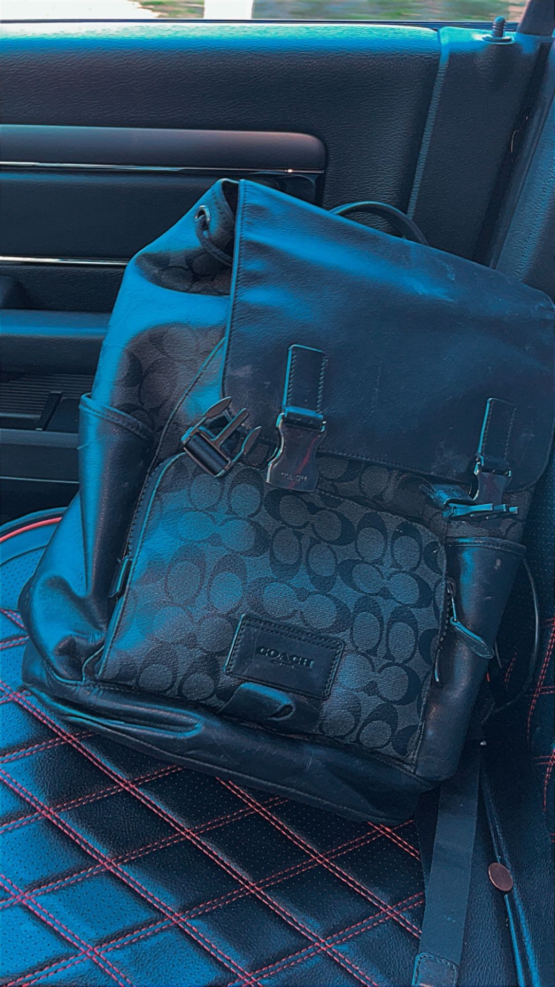 Coach track backpack canvas