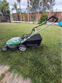 Greenworks 21 Inch 13A 120V Corded Electric Lawn Mower with Grass Catcher Bag