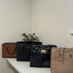 4 Handbags - Two Michael Kors and Two BEBE