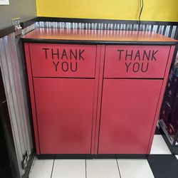 Commercial-Grade Double Waist Receptacle Unit 45"Hx44"Wx28"D