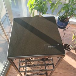 Home Bar, Wine Rack, Granite Top, Metal