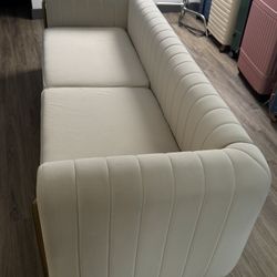 84” VELVET SOFA W/ MANUAL