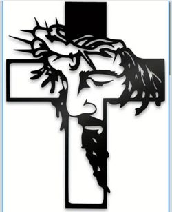 Jesus Cross Metal Decor